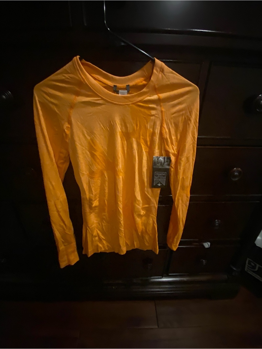 Oiselle Flyte Fitted Bright Orange Long Sleeve Tee